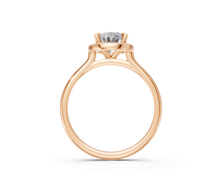 Oval-Cut Halo Diamond Ring