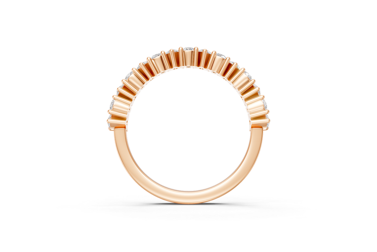 Pear-Cut Diamond Half Eternity Ring