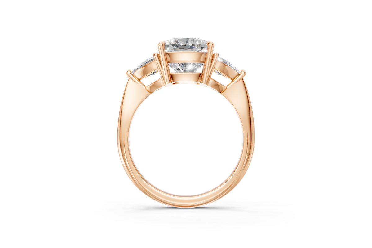 Cushion-Cut & Trillion Diamond Trilogy Ring