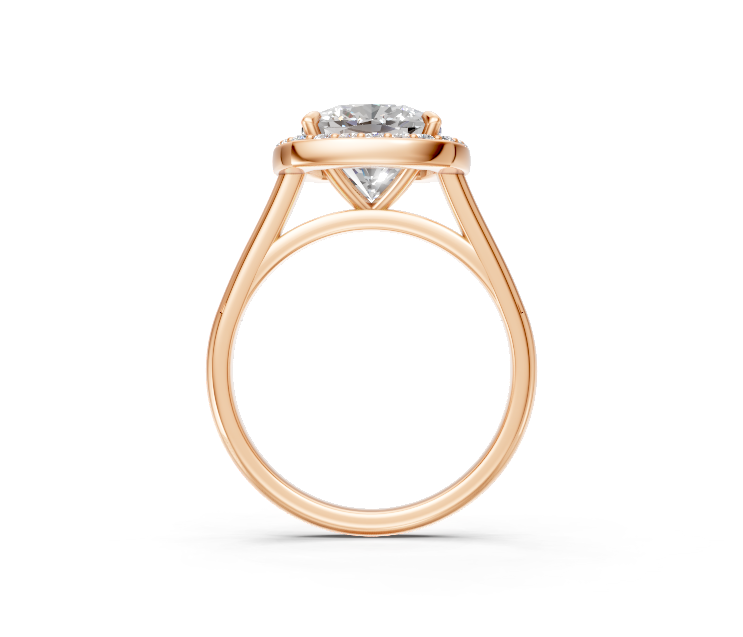 Cushion-Cut Halo Diamond Ring