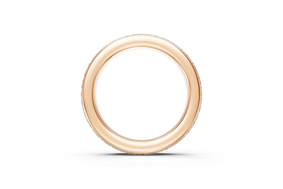 Men’s Two-Tone Hammered Wedding Band