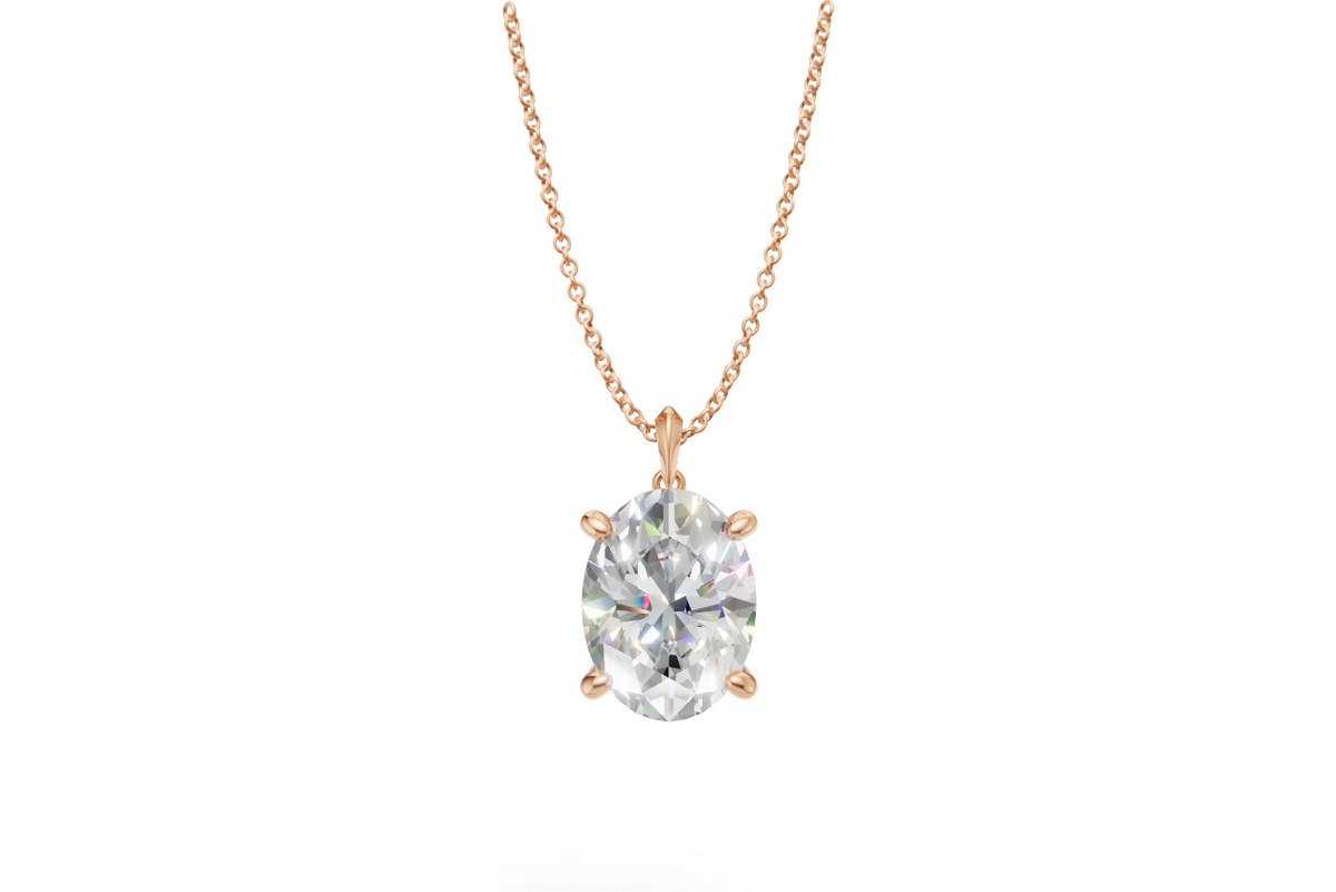Oval Diamond Pendant