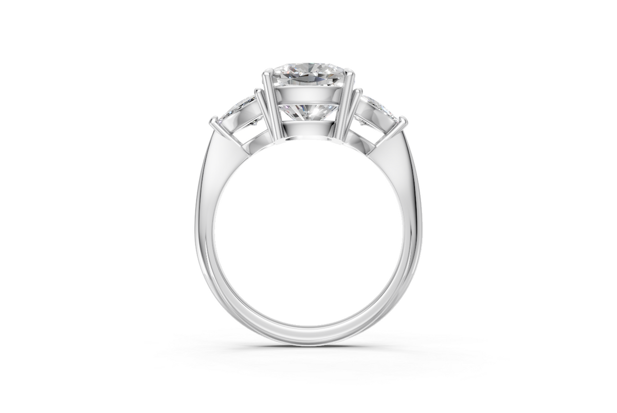 Cushion-Cut & Trillion Diamond Trilogy Ring