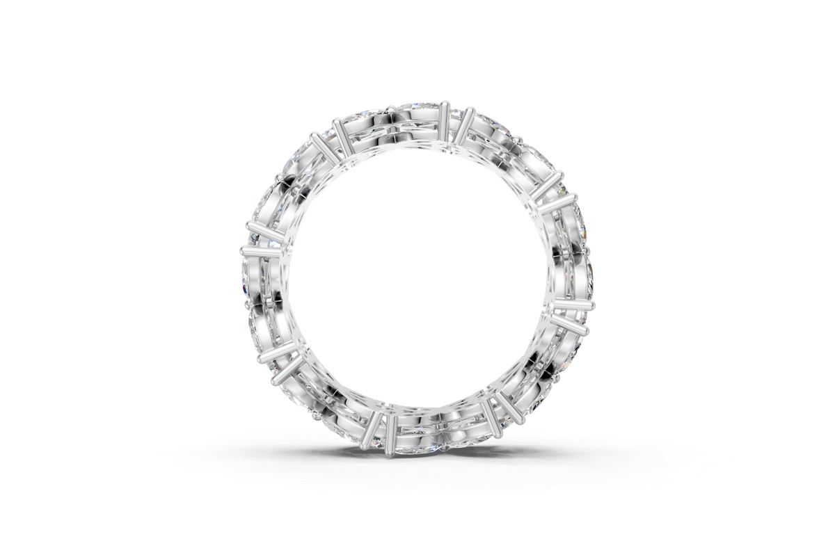 Marquise & Round Diamond Floral Eternity Ring