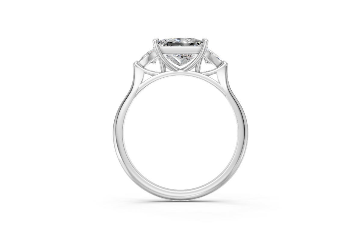 Princess-Cut & Trillion Trilogy Ring