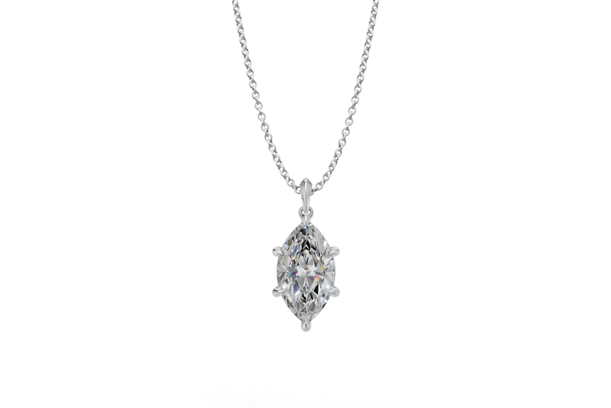 Marquise Diamond Solitaire Pendant