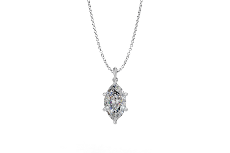 Marquise Diamond Solitaire Pendant