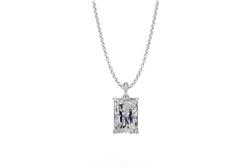 Radiant Diamond Solitaire Pendant
