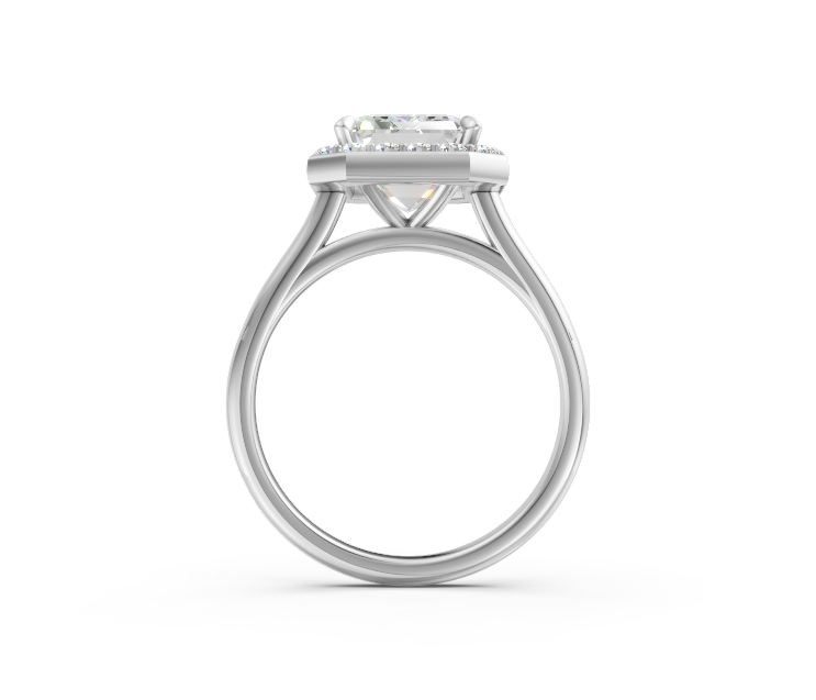 Emerald Halo Diamond Ring