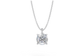 Cushion Diamond Solitaire Pendant