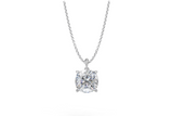 Cushion Diamond Solitaire Pendant