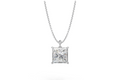Princess Diamond Solitaire Pendant