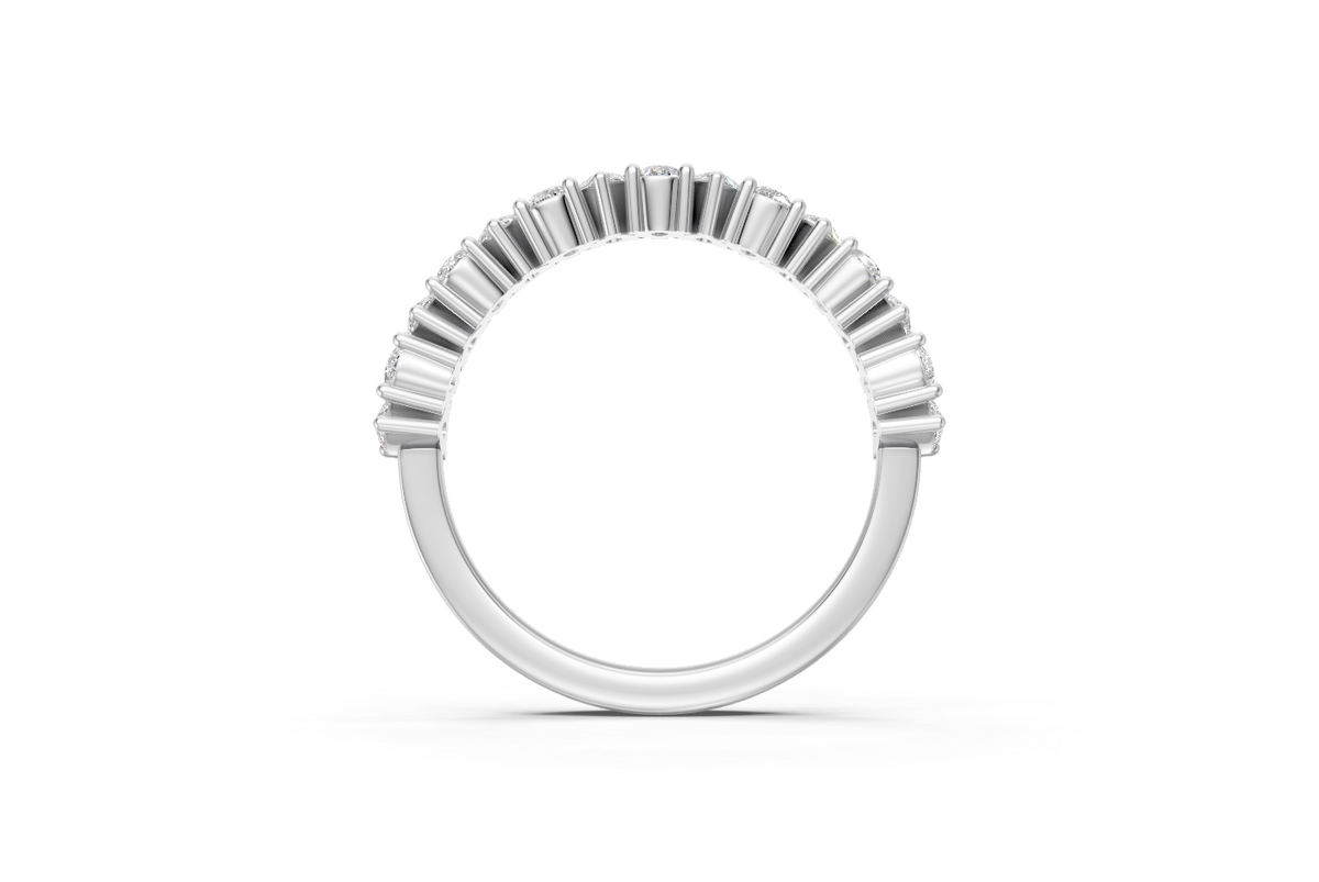 Pear-Cut Diamond Half Eternity Ring