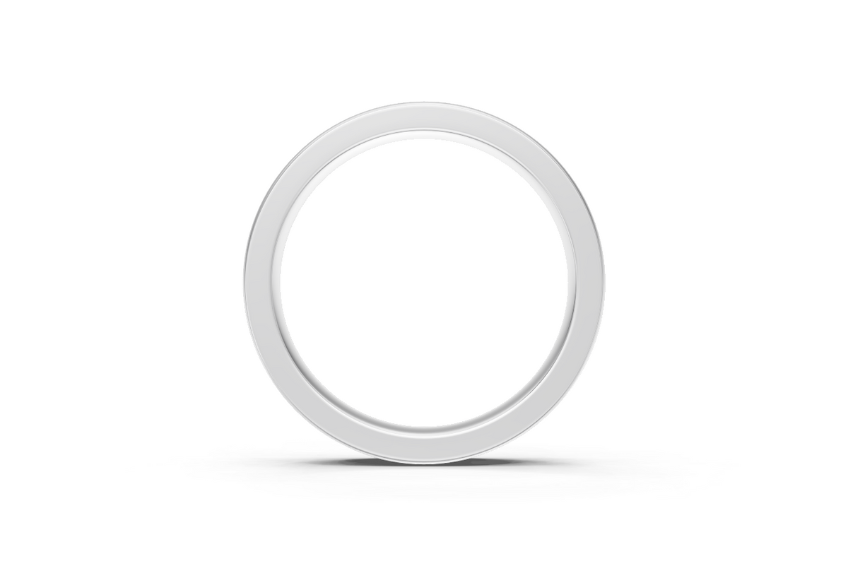 Men’s Six-Diamond Grooved Wedding Band