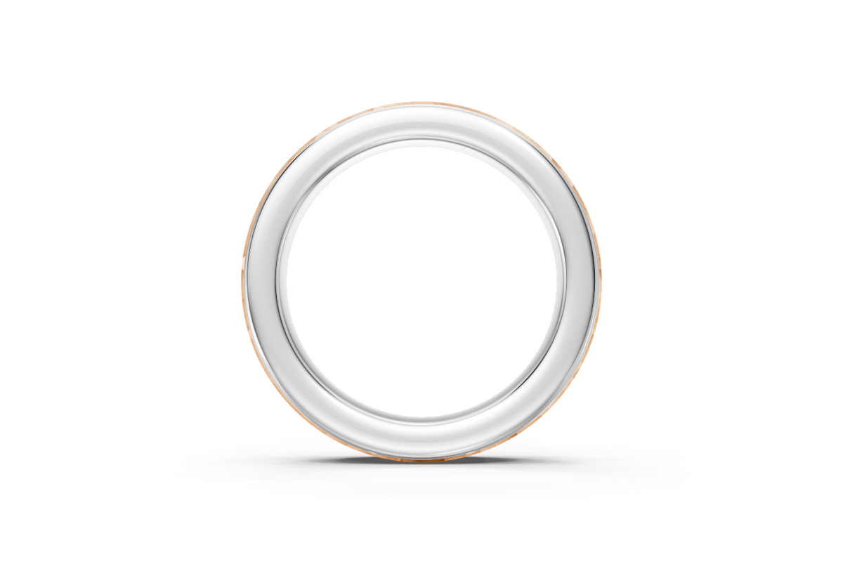 Men’s Two-Tone Hammered Wedding Band