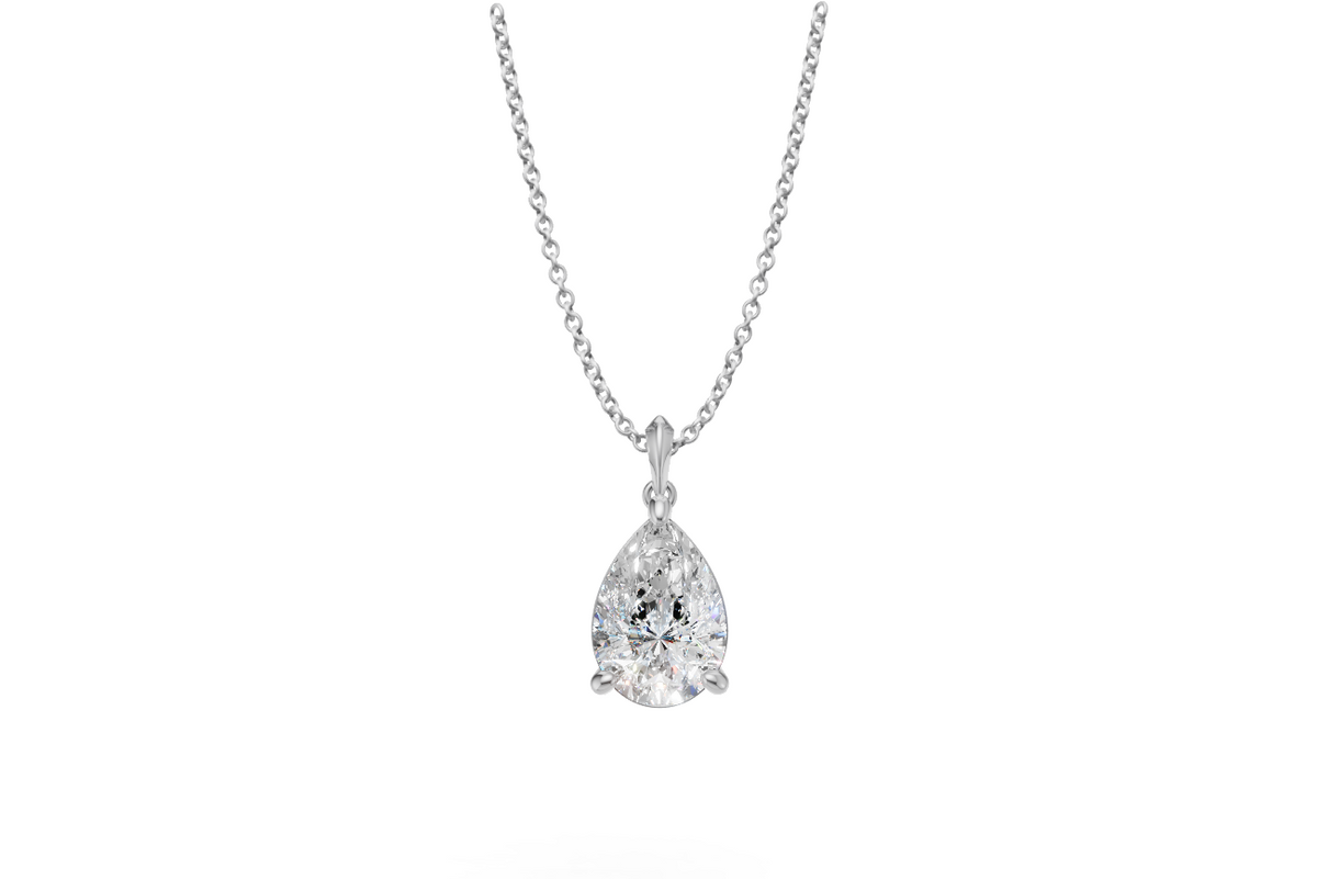 Pear Diamond Solitaire Pendant