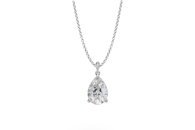 Pear Diamond Solitaire Pendant