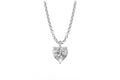 Heart-Shaped Diamond Solitaire Pendant