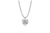 Heart-Shaped Diamond Solitaire Pendant