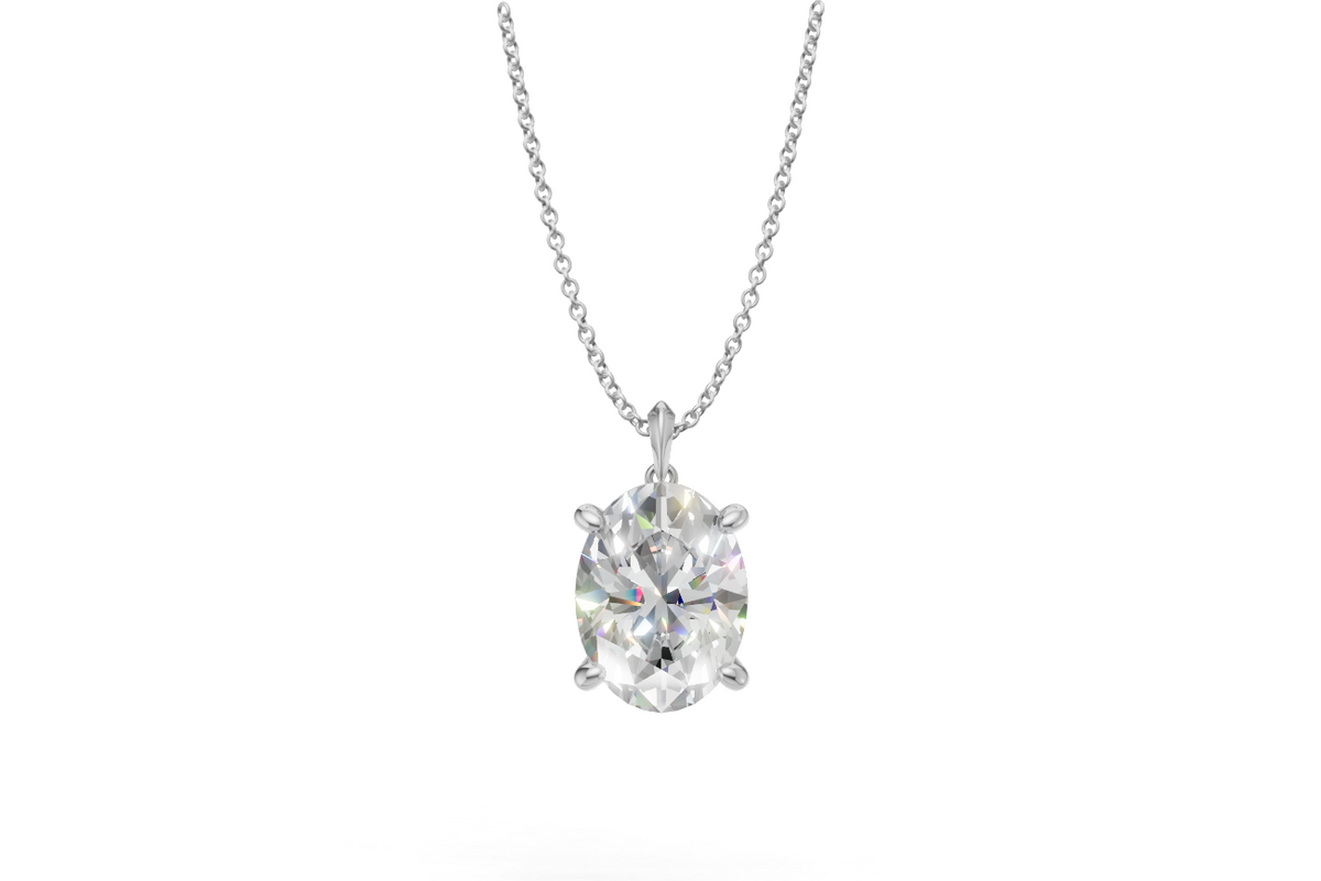Oval Diamond Pendant