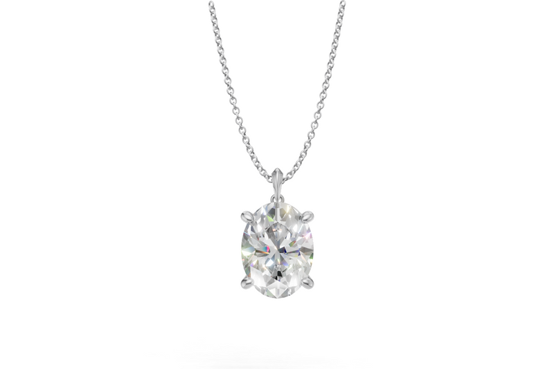 Oval Diamond Pendant