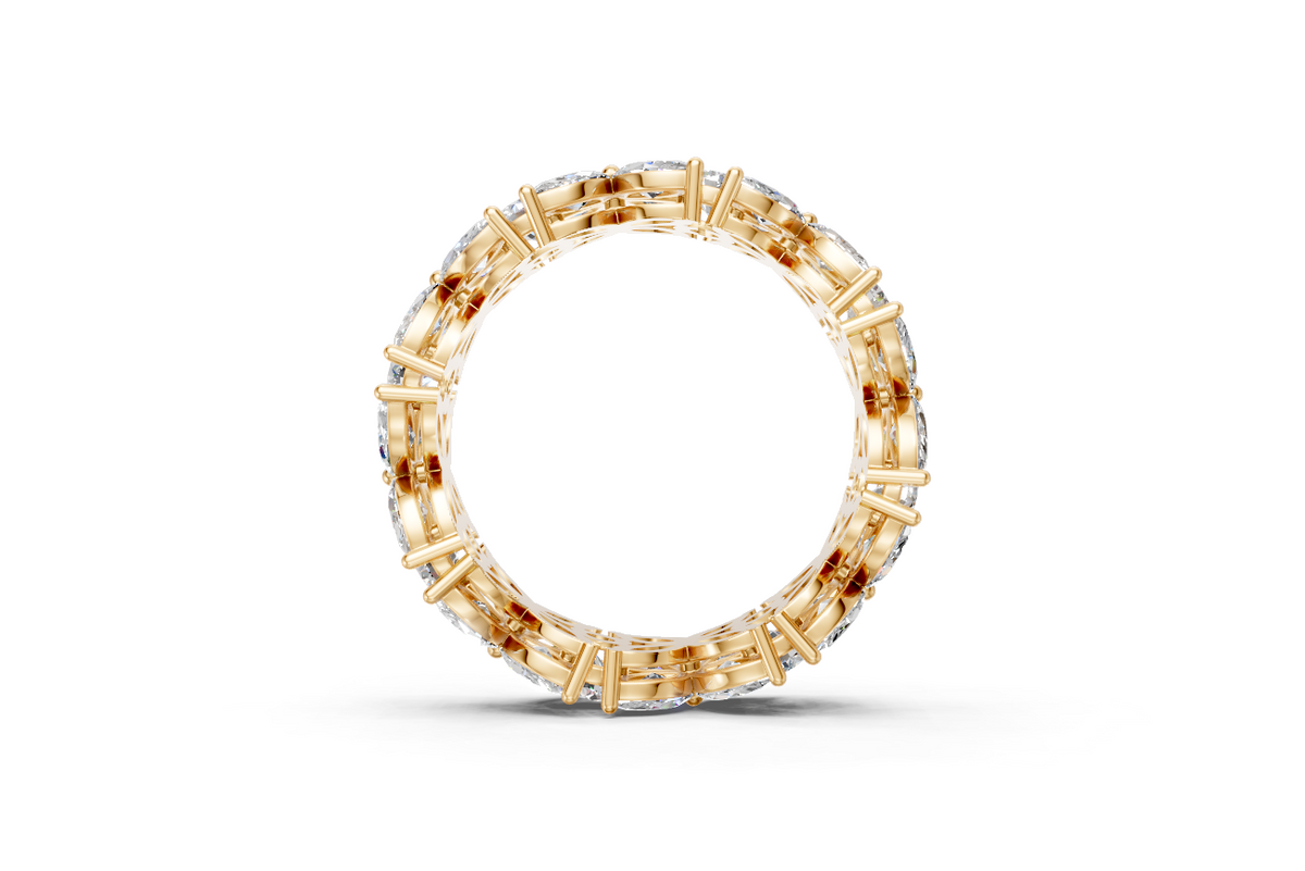 Marquise & Round Diamond Floral Eternity Ring