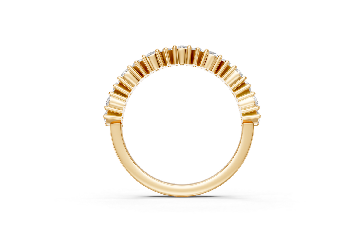 Pear-Cut Diamond Half Eternity Ring