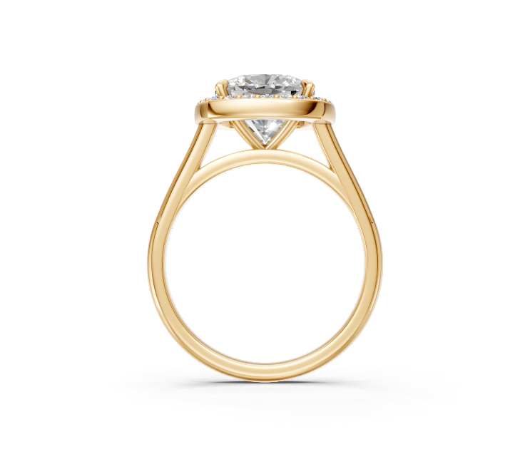 Cushion-Cut Halo Diamond Ring