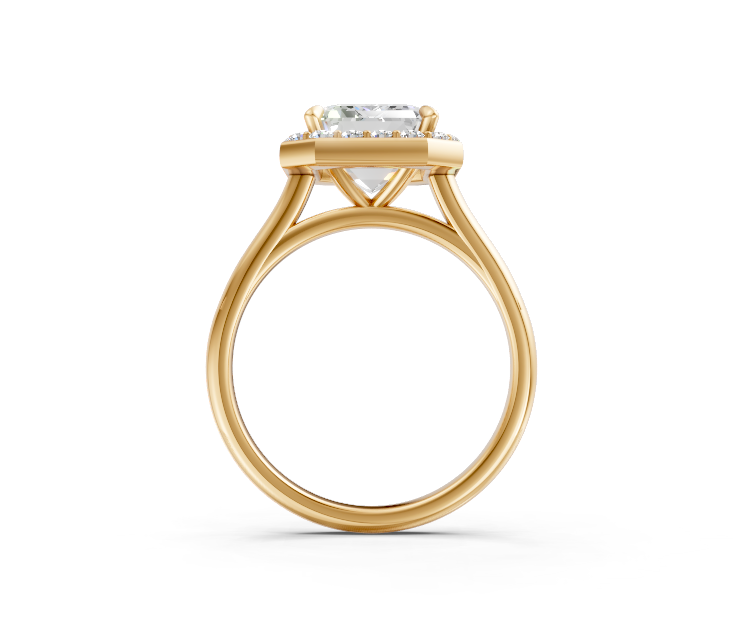 Emerald Halo Diamond Ring