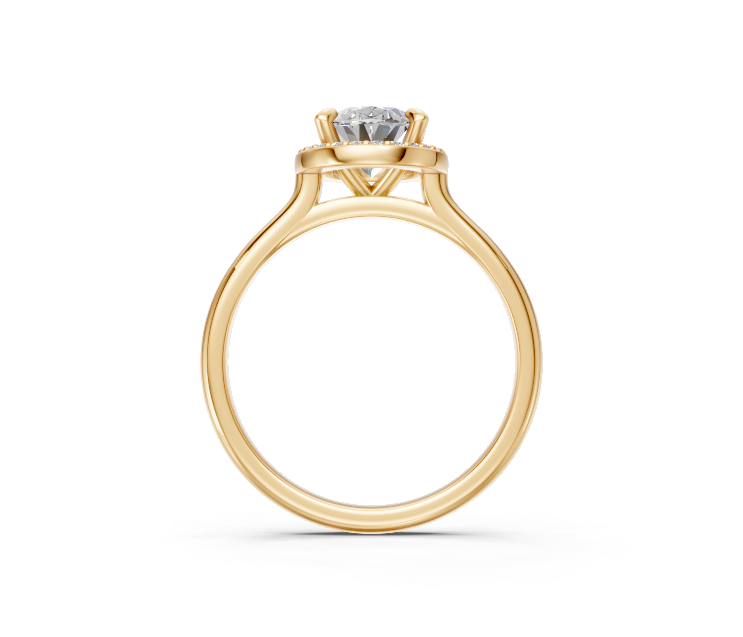 Oval-Cut Halo Diamond Ring