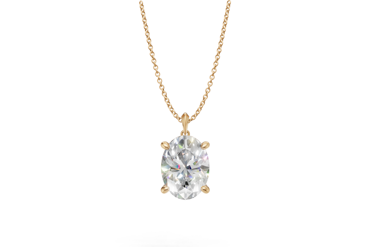 Oval Diamond Pendant