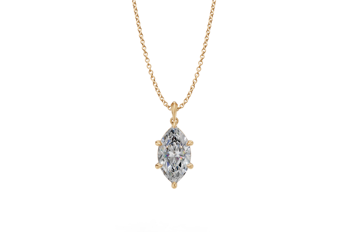 Marquise Diamond Solitaire Pendant