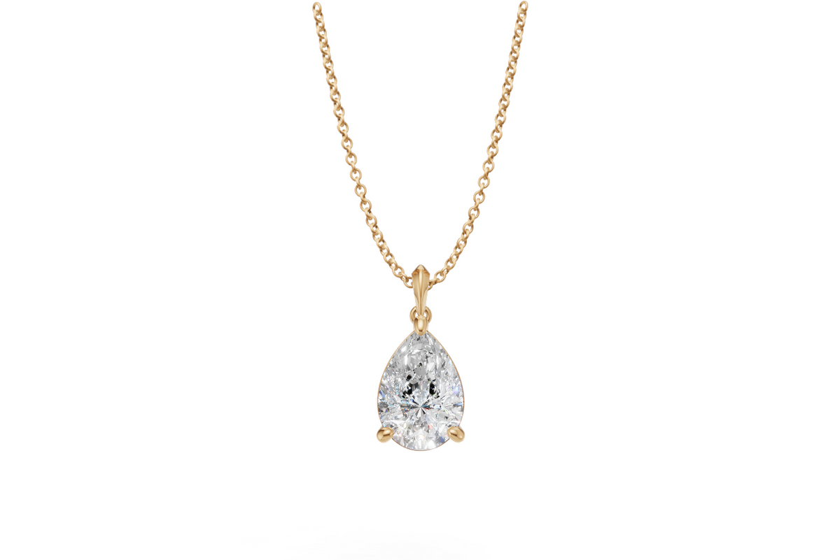 Pear Diamond Solitaire Pendant