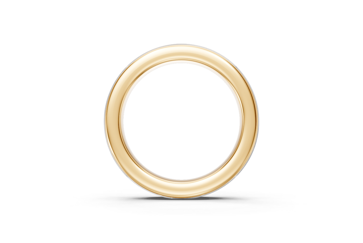 Men’s Two-Tone Hammered Wedding Band