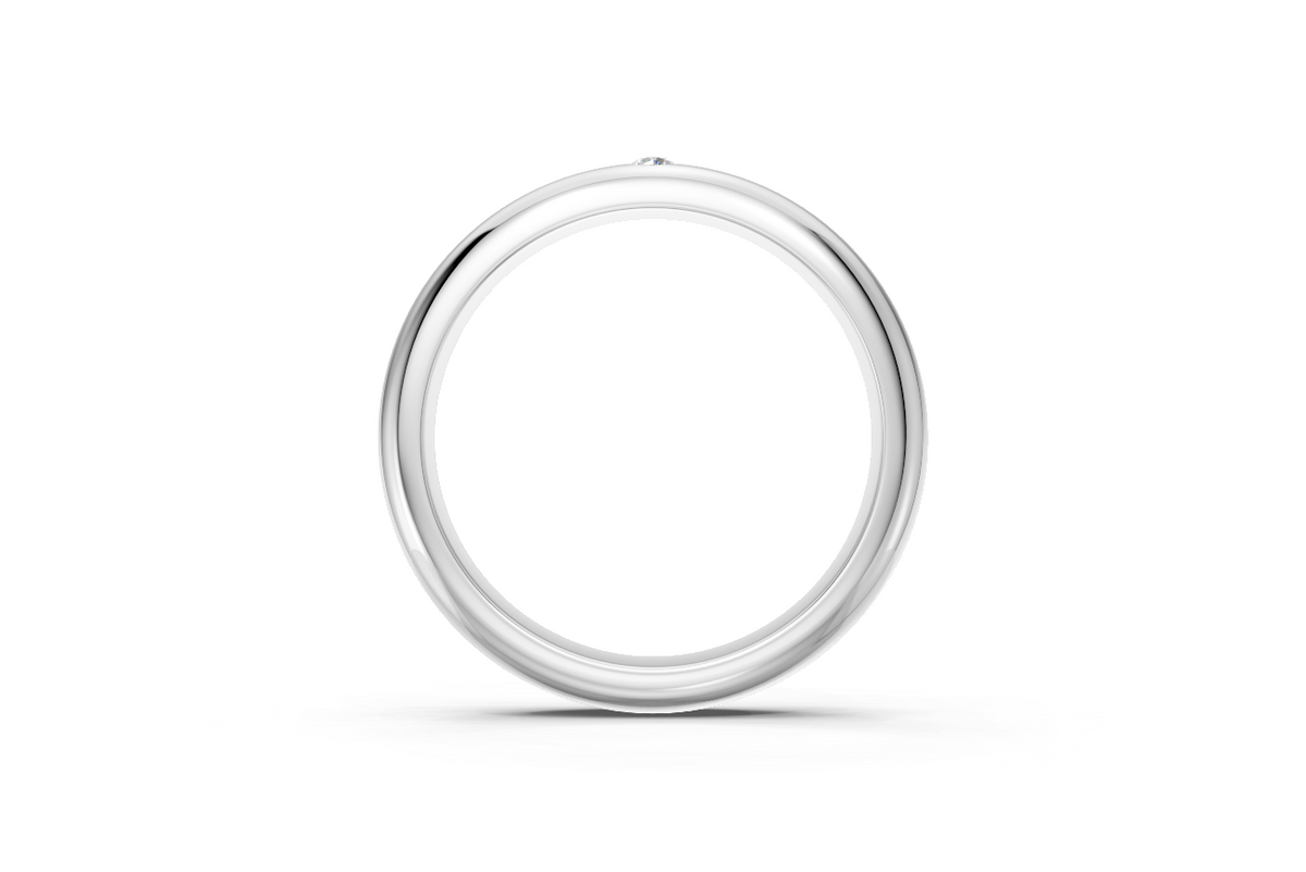 Men’s Single-Diamond Court Wedding Band