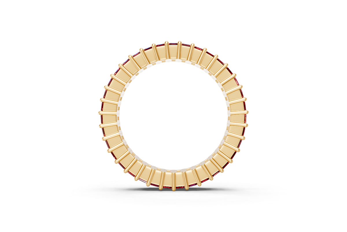 Emerald-Cut Ruby Eternity Ring