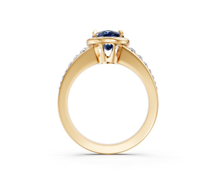Cushion-Cut Sapphire Vintage Ring