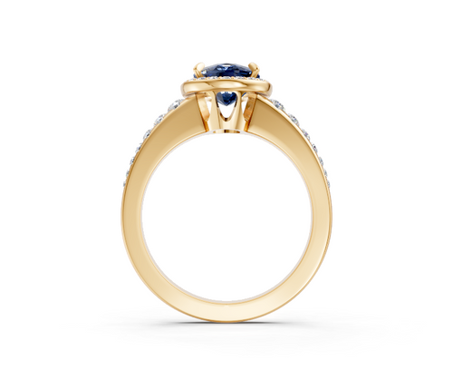 Cushion-Cut Sapphire Vintage Ring