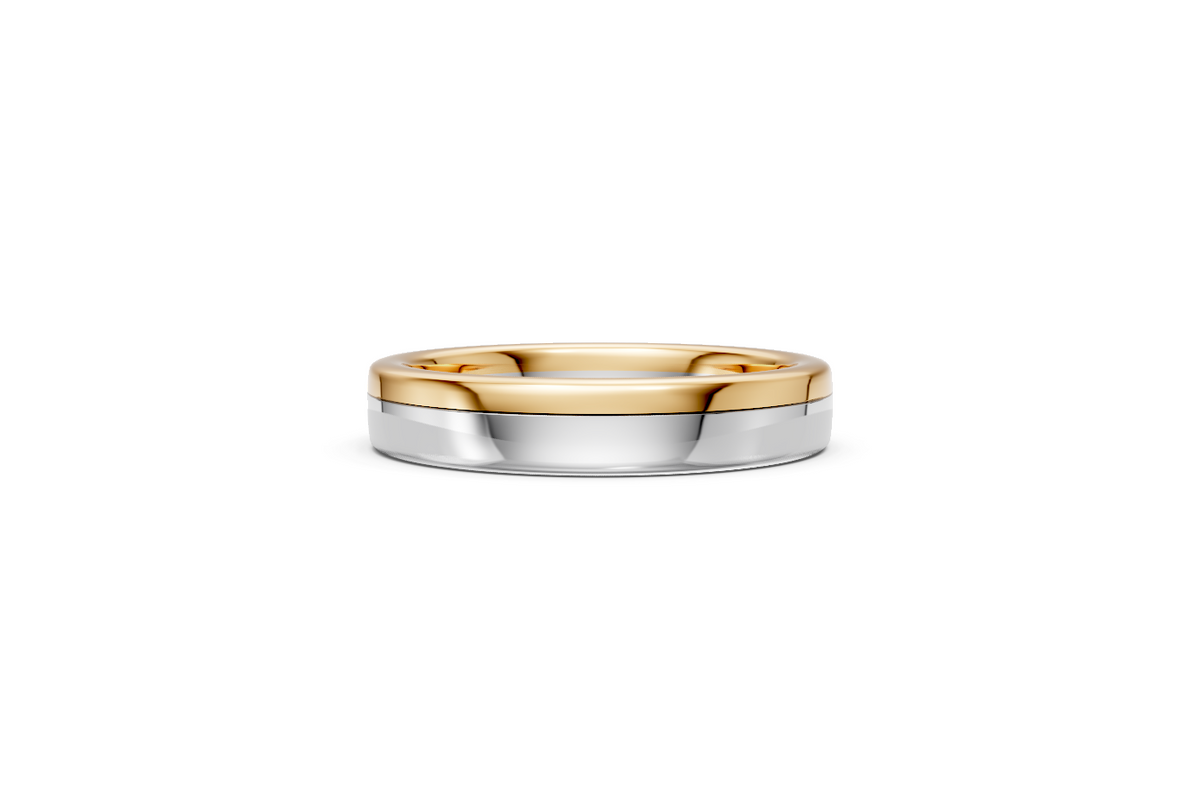Men’s Two-Tone Yellow & White Gold Wedding Band
