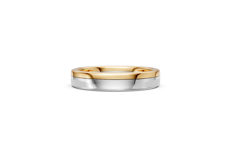 Men’s Two-Tone Yellow & White Gold Wedding Band