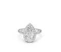 Pear-Cut Halo Diamond Ring