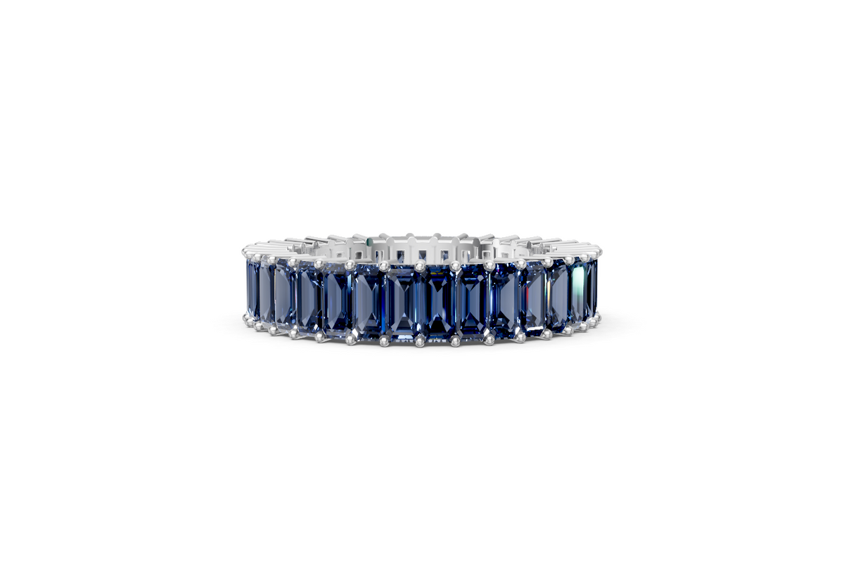 Emerald-Cut Sapphire Eternity Ring