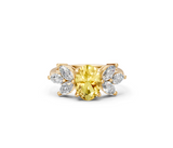 Fancy Yellow Diamond Floral Statement Ring