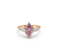 Marquise-Cut Pink Diamond & Pear Trilogy Ring