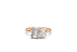 Emerald & Pear Toi Et Moi Ring