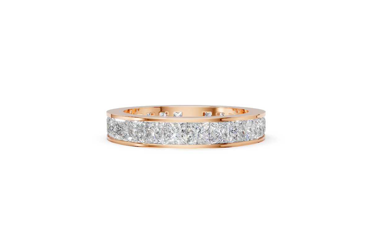 Channel-Set Princess Diamond Eternity Ring
