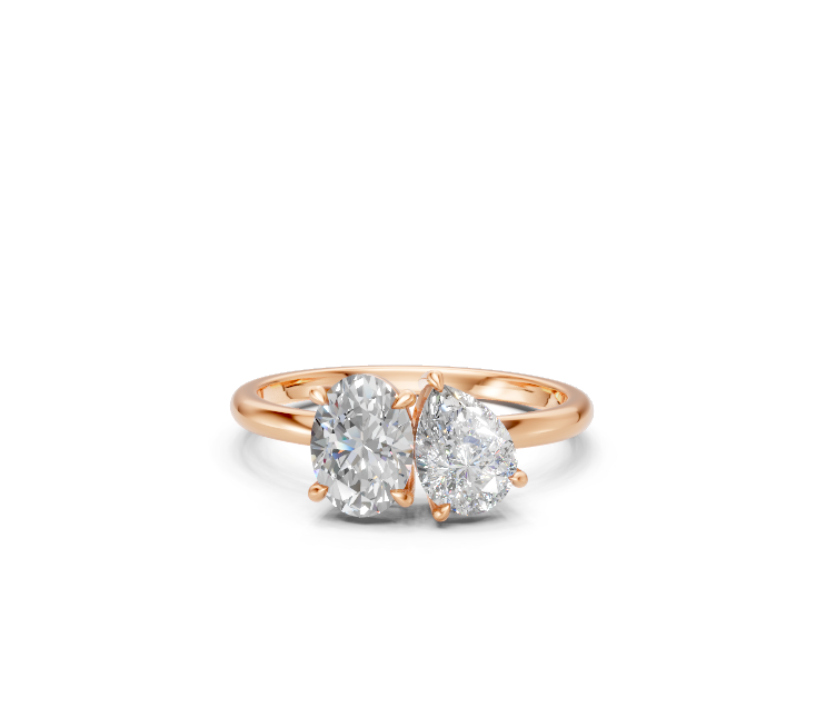 Oval & Pear Toi Et Moi Ring
