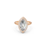 Marquise Halo Diamond Ring