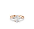Oval-Cut & Pear Diamond Trilogy Ring