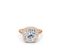 Cushion-Cut Halo Diamond Ring